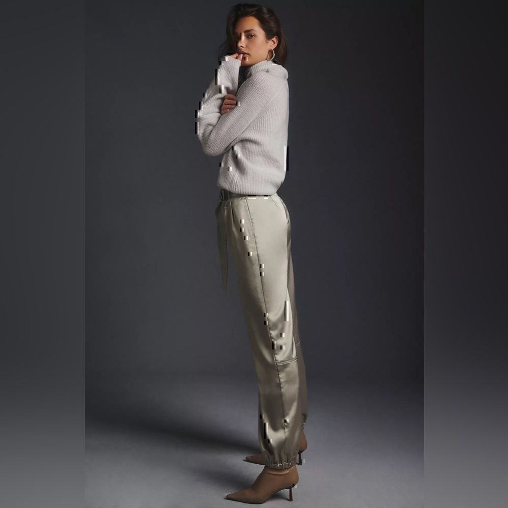 Anthropologie  Maeve Parachute Satin Pants Size 10 New - Picture 4 of 6